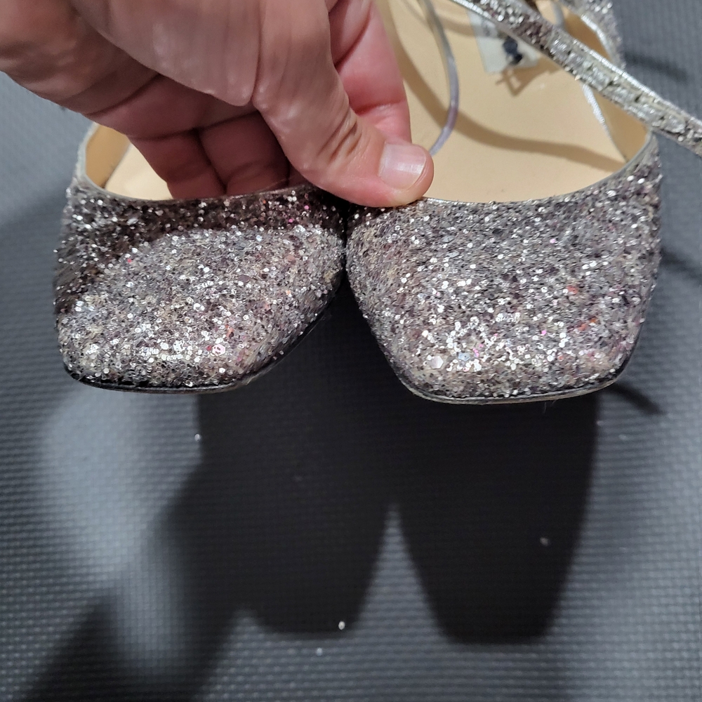 Jimmy Choo Silver Glitter Mary Jane Shoes - Picture 4 of 4
